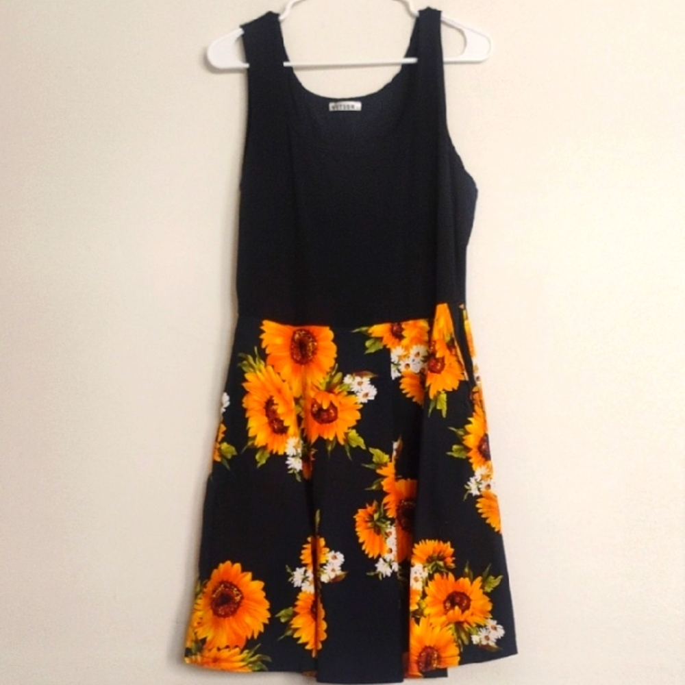 Vetior Navy Sunflower Dress XL
